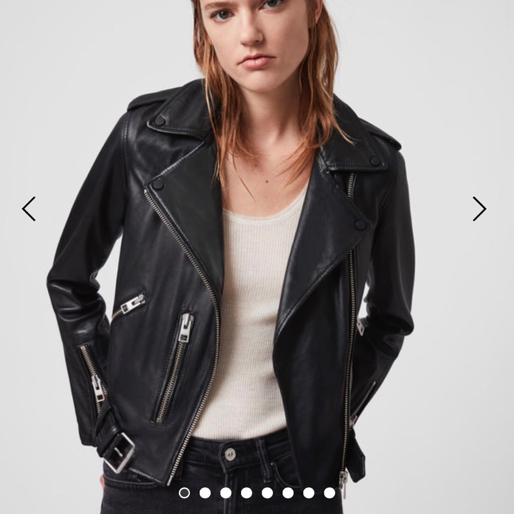 Allsaints Balfern Leather Biker Jacket - Picture 2 of 4
